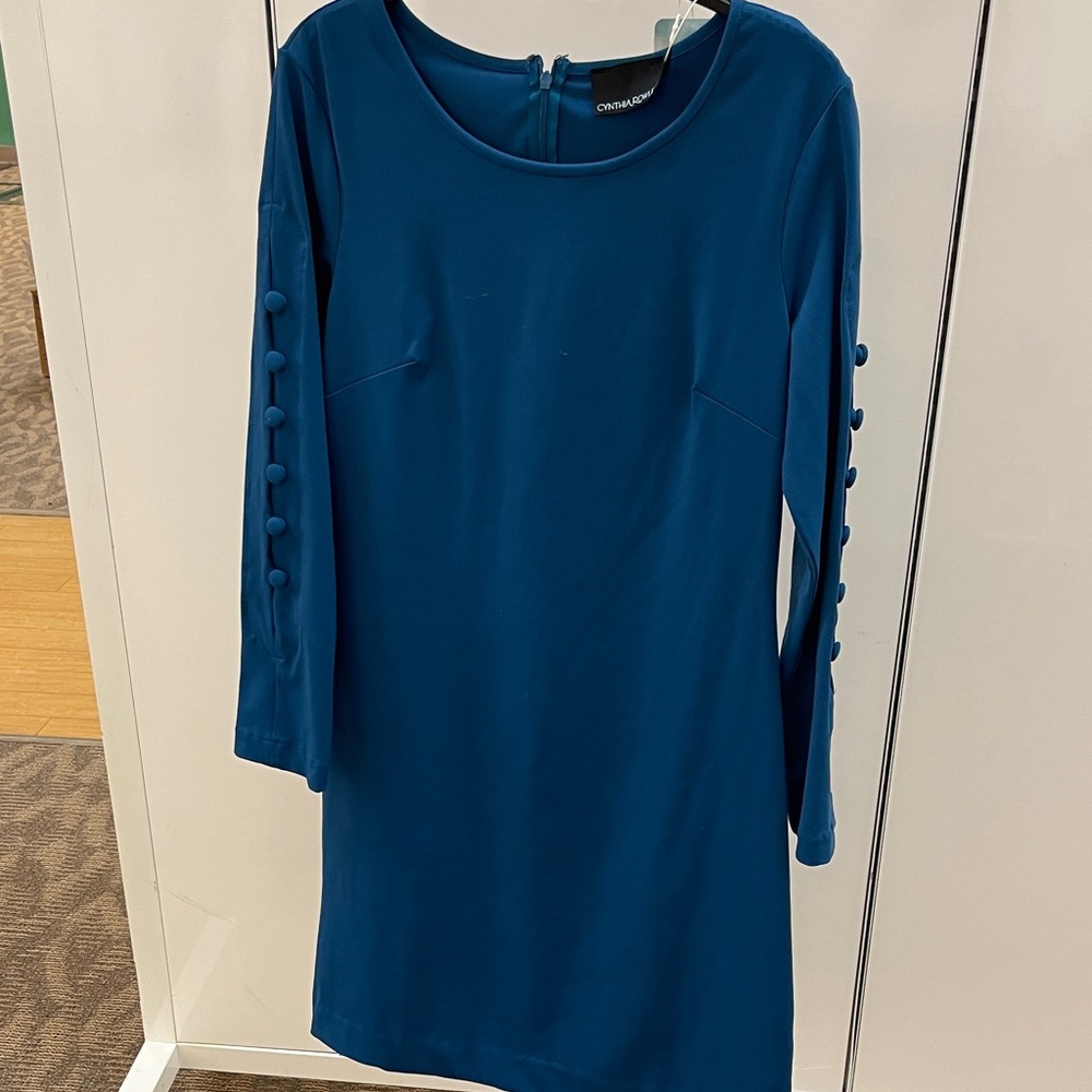 Cynthia Rowley Teal Long Sleeve Dress